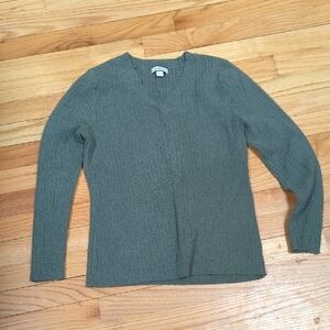 Green V-Neck Sweater